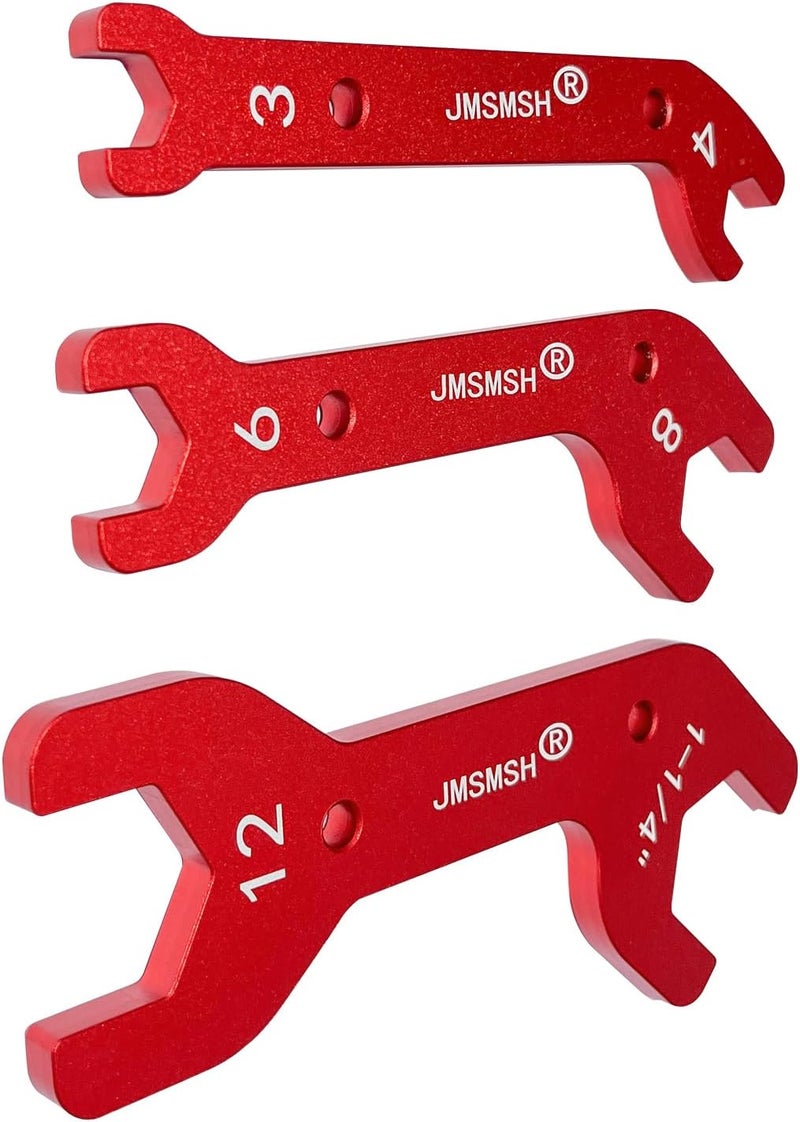 JMSMSH NOS Nitrous Bottle Nut Wrench 3-Piece set-AN3.AN4.An6 AN8.An12(1-1/4 inch),Bottle Nut End - Image 3